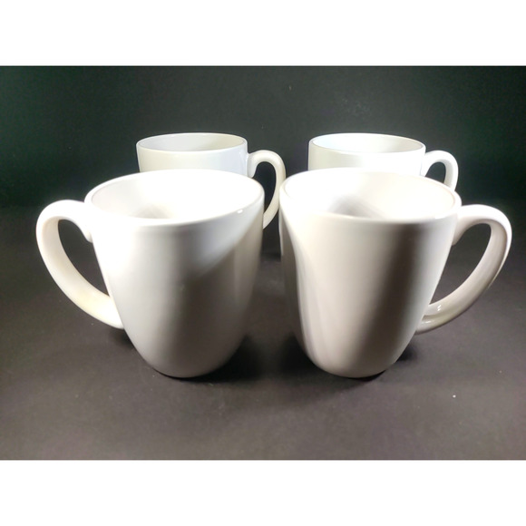 Corelle Coordinates White Coffee Cup Mugs Lot Of 4 - Picture 1 of 9